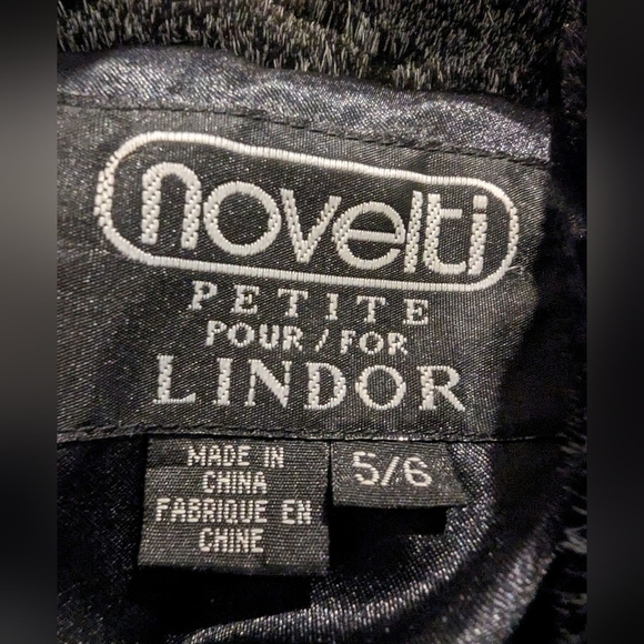 NOVELTI Black Modacrylic Luxury Cuddly Soft Faux Fur Coat. Size 5/6 P - Picture 12 of 12